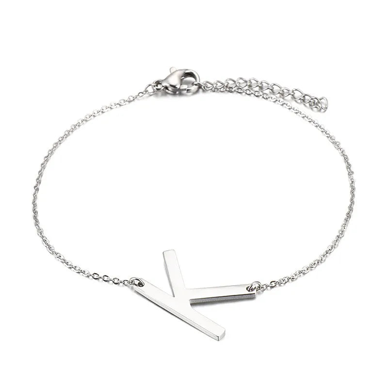 Simple Style Letter 304 Stainless Steel 18K Gold Plated Bracelets In Bulk