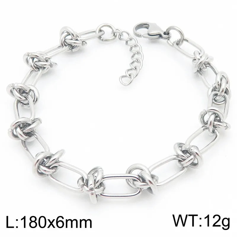 Basic Solid Color Titanium Steel 18K Gold Plated Bracelets In Bulk