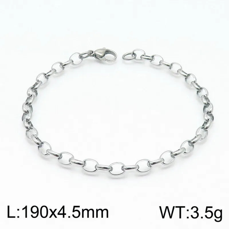 Fashion Geometric Titanium Steel 18K Gold Plated Bracelets In Bulk