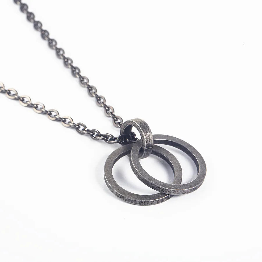 Hip-Hop Solid Color 304 Stainless Steel Polishing 18K Gold Plated Unisex Pendant Necklace