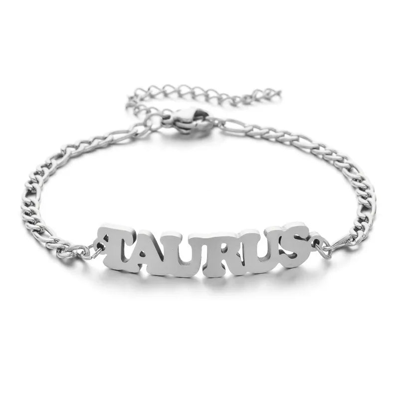 fashion letter stainless steel gold plated bracelets