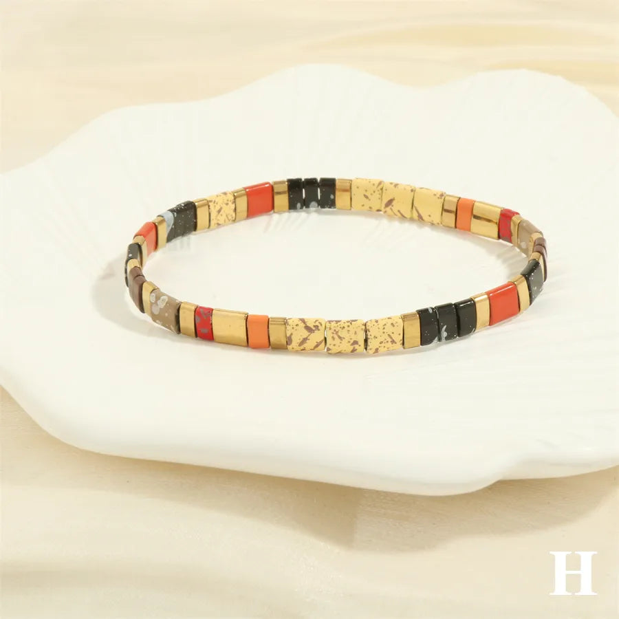 bohemian beach square copper 18k gold plated bracelets in bulk