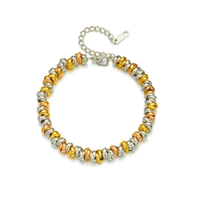 modern style geometric titanium steel plating 18k gold plated bracelets
