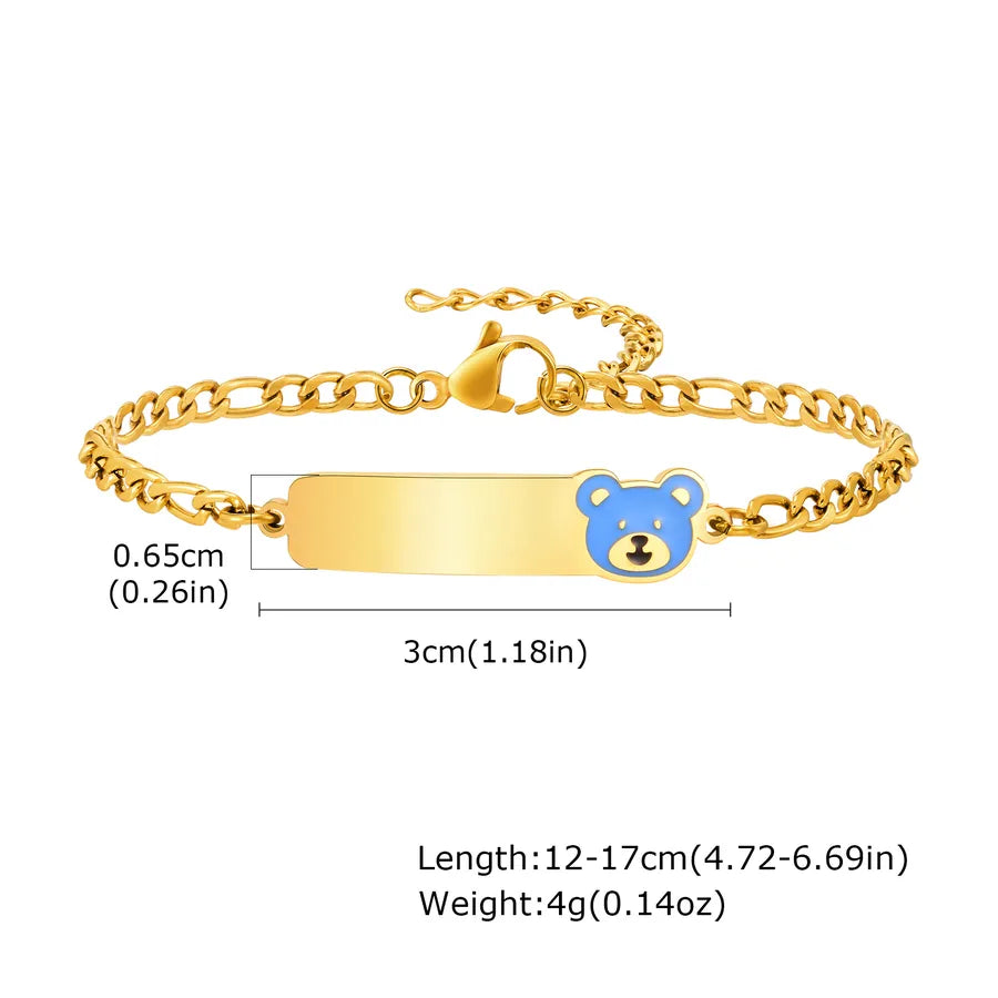 Basic Car Heart Shape Crown 304 Stainless Steel 18K Gold Plated Bracelets In Bulk