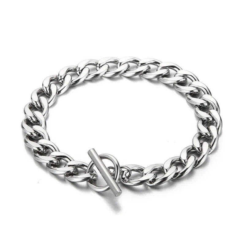 Fashion Geometric Titanium Steel 18K Gold Plated Bracelets In Bulk