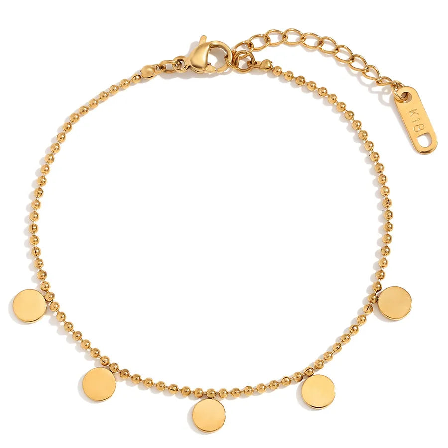 Simple Style Geometric 304 Stainless Steel 18K Gold Plated Bracelets In Bulk