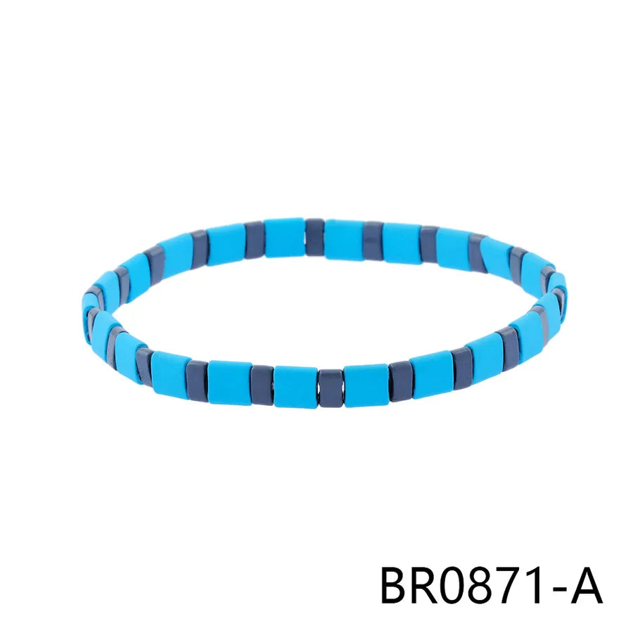 bohemian square copper stoving varnish plating 18k gold plated bracelets