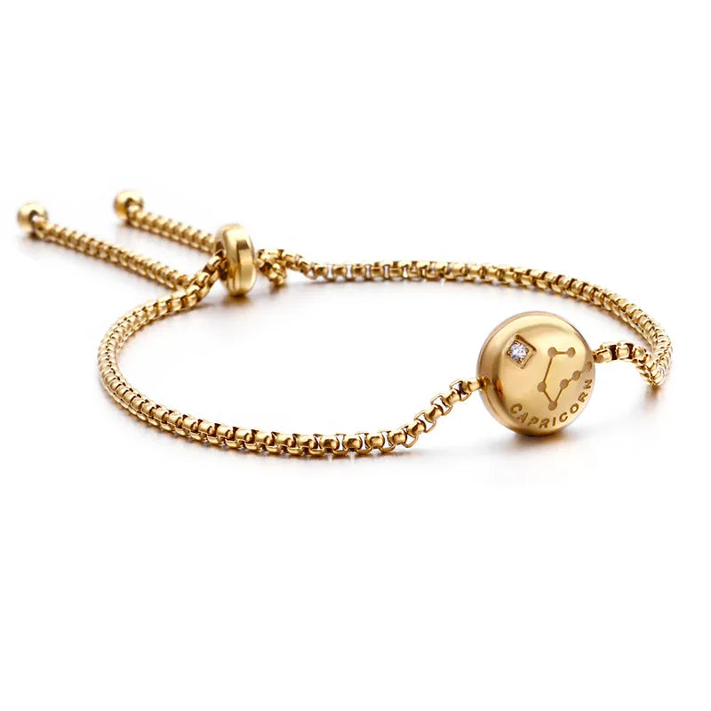 Constellation Titanium Steel 18K Gold Plated Bracelets In Bulk
