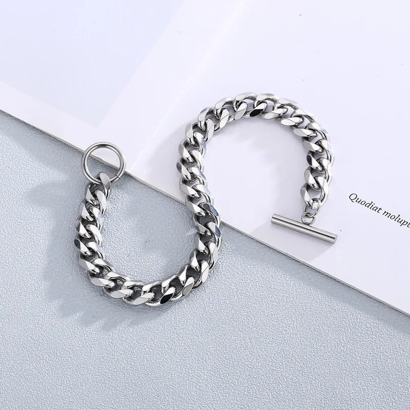 Fashion Geometric Titanium Steel 18K Gold Plated Bracelets In Bulk