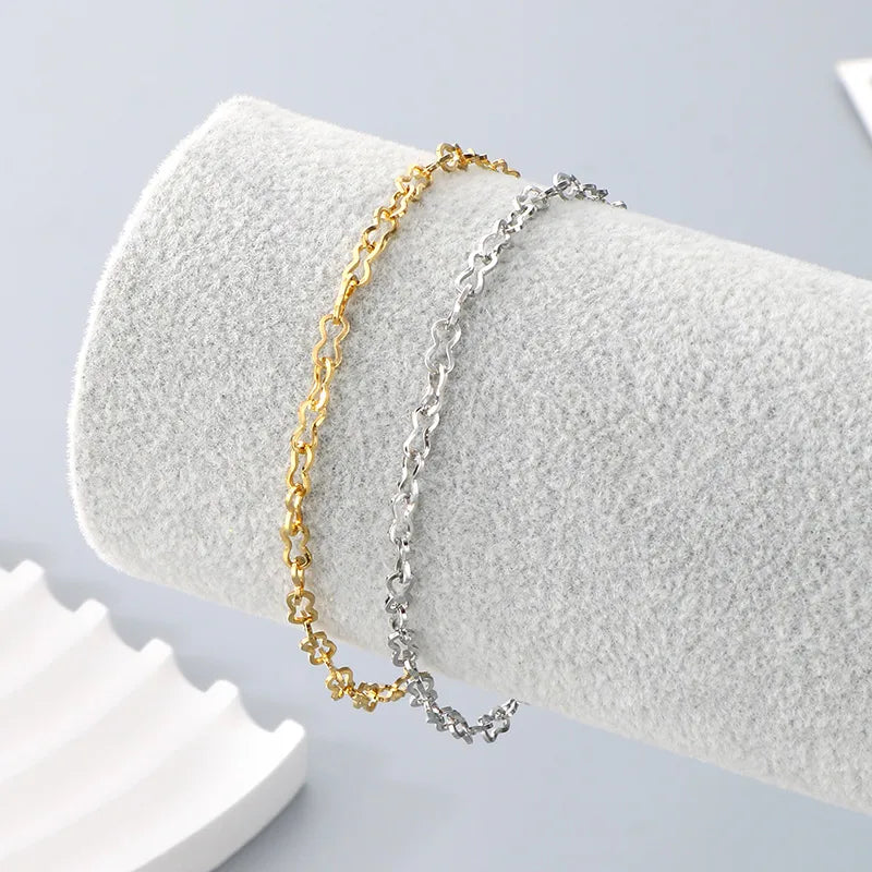 Simple Style Infinity 304 Stainless Steel 18K Gold Plated  Bracelets In Bulk