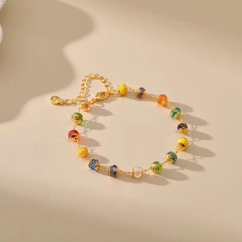 sweet geometric copper plating 18k gold plated bracelets