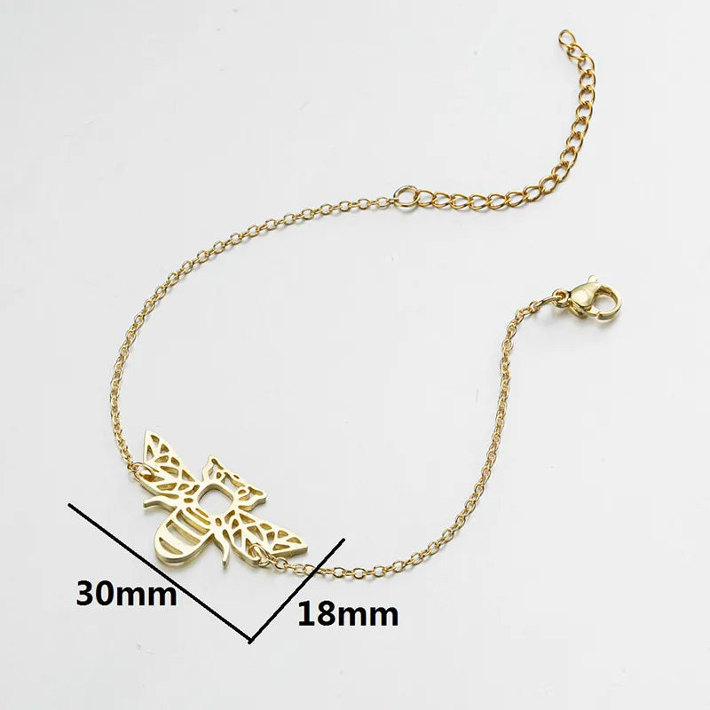 Cute Animal 201 Stainless Steel 18K Gold Plated Bracelets In Bulk