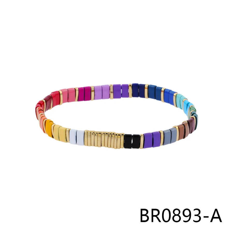 bohemian square copper stoving varnish plating 18k gold plated bracelets
