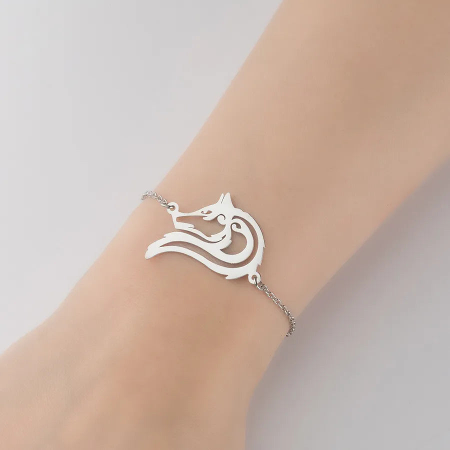 Cute Animal 201 Stainless Steel 18K Gold Plated Bracelets In Bulk