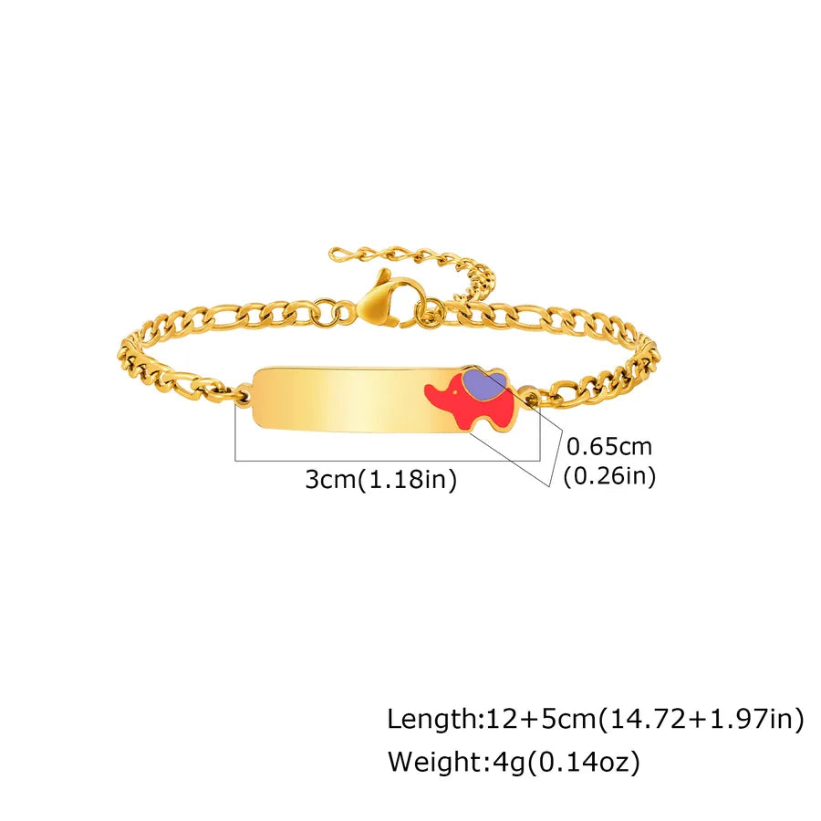 Basic Car Heart Shape Crown 304 Stainless Steel 18K Gold Plated Bracelets In Bulk