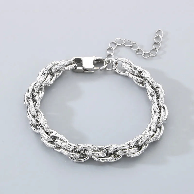 Simple Style Geometric 304 Stainless Steel 18K Gold Plated Bracelets In Bulk
