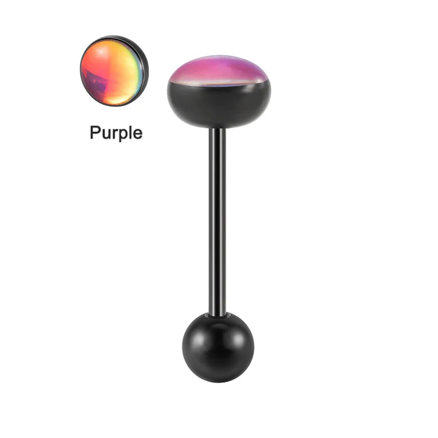 1 Piece Tongue Rings Casual Vacation Tropical Geometric 304 Stainless Steel Plating Resin 18K Gold Plated Tongue Rings
