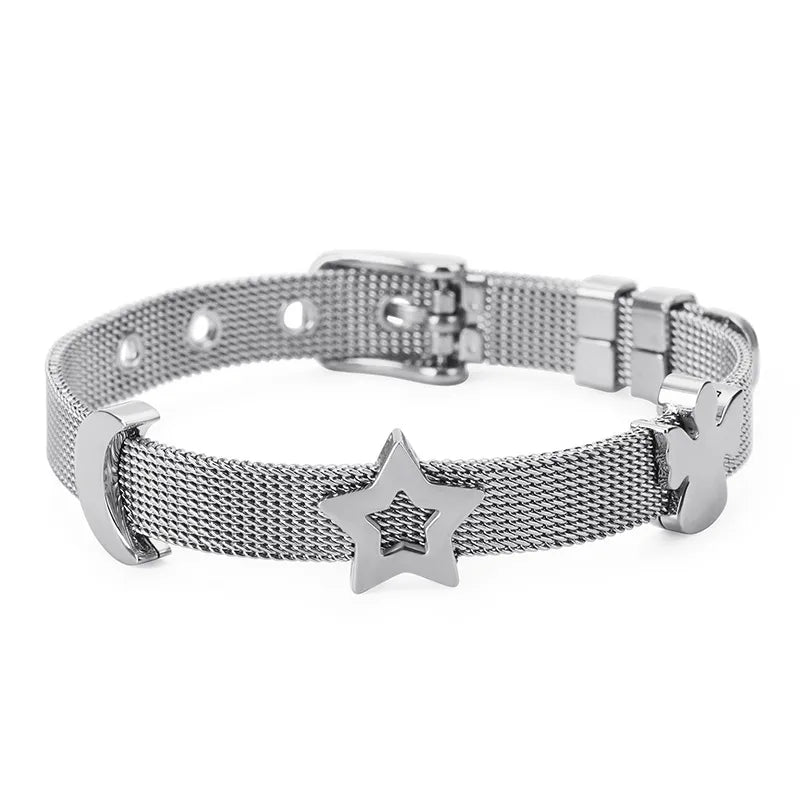 Fashion Star Titanium Steel 18K Gold Plated Bracelets In Bulk