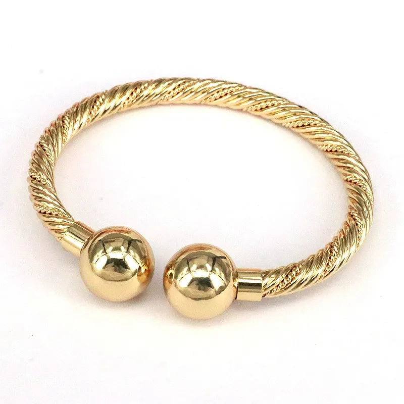 streetwear round copper plating 18k gold plated bracelets necklace