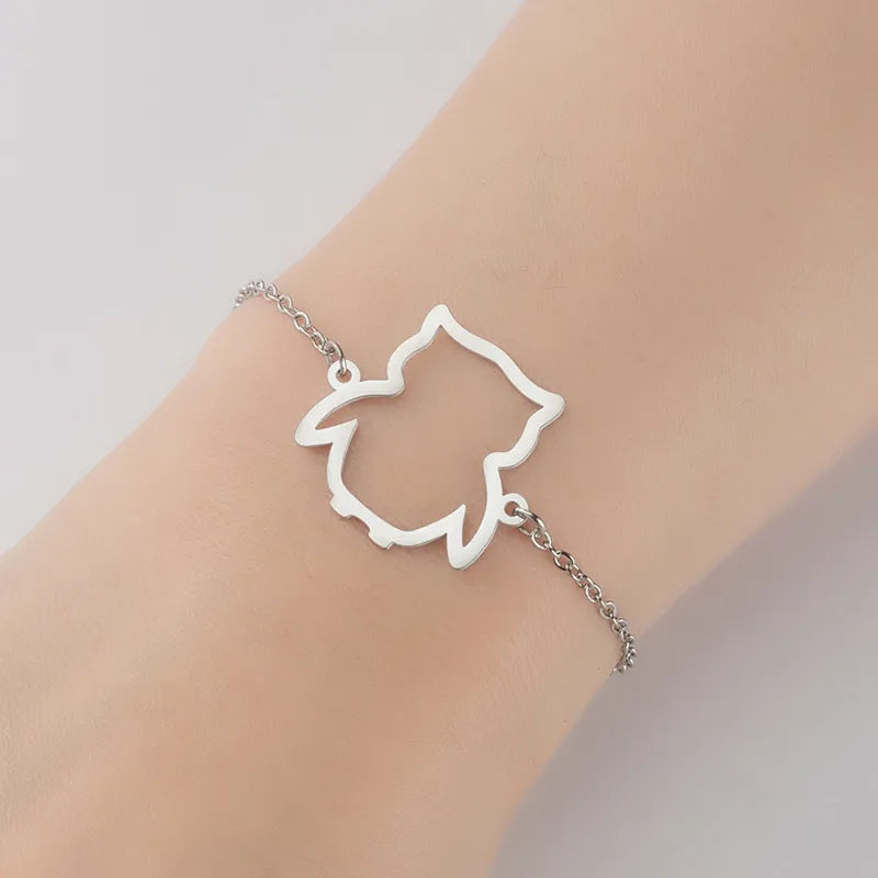 Fashion Animal 201 Stainless Steel 18K Gold Plated Bracelets In Bulk