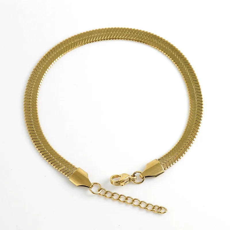Hip-Hop Geometric 304 Stainless Steel 18K Gold Plated Bracelets In Bulk