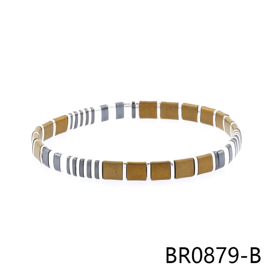 bohemian square copper stoving varnish plating 18k gold plated bracelets
