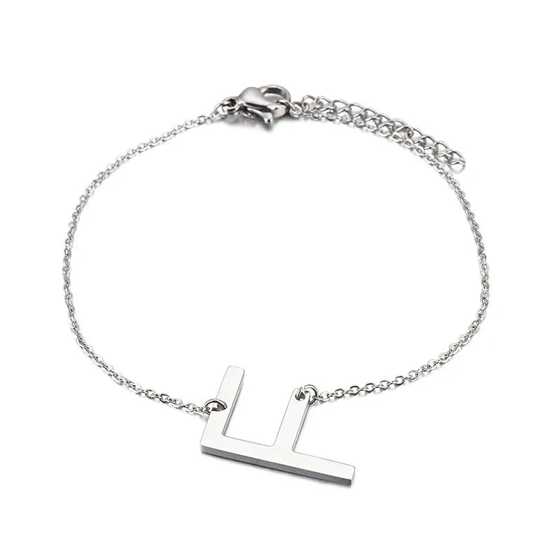Simple Style Letter 304 Stainless Steel 18K Gold Plated Bracelets In Bulk