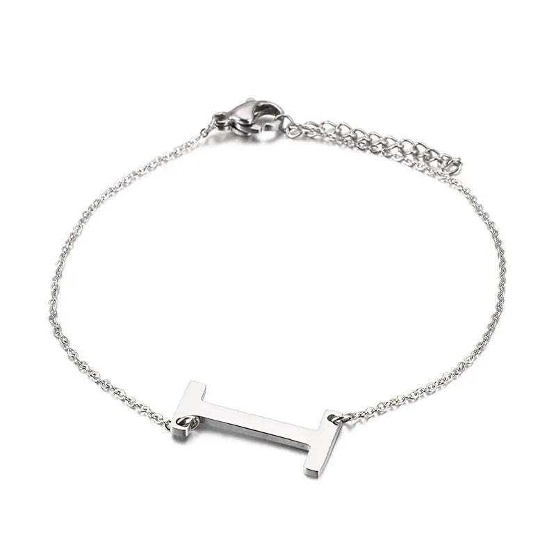 Simple Style Letter 304 Stainless Steel 18K Gold Plated Bracelets In Bulk