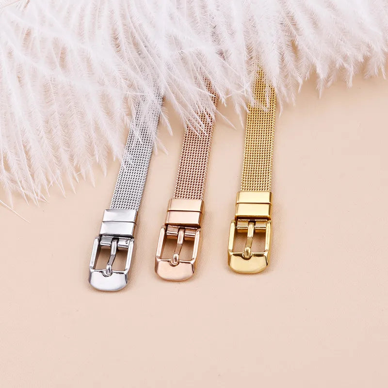 Korean Style Heart Titanium Steel 18K Gold Plated Bracelets In Bulk