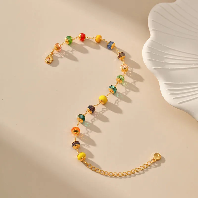 sweet geometric copper plating 18k gold plated bracelets