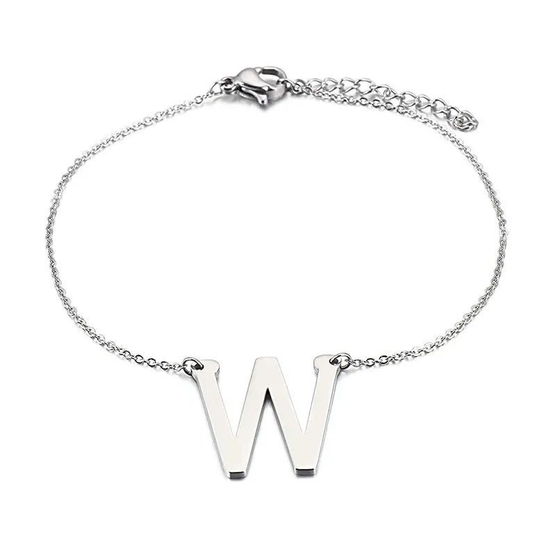 Simple Style Letter 304 Stainless Steel 18K Gold Plated Bracelets In Bulk