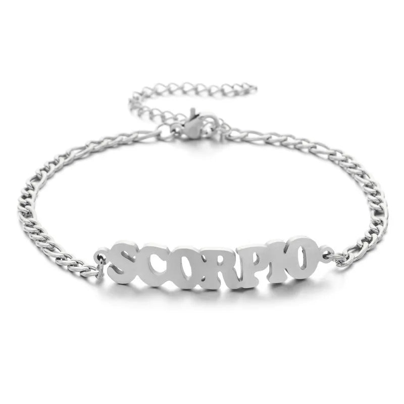 fashion letter stainless steel gold plated bracelets