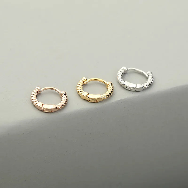 fashion round copper hoop earrings copper earrings 1 piece