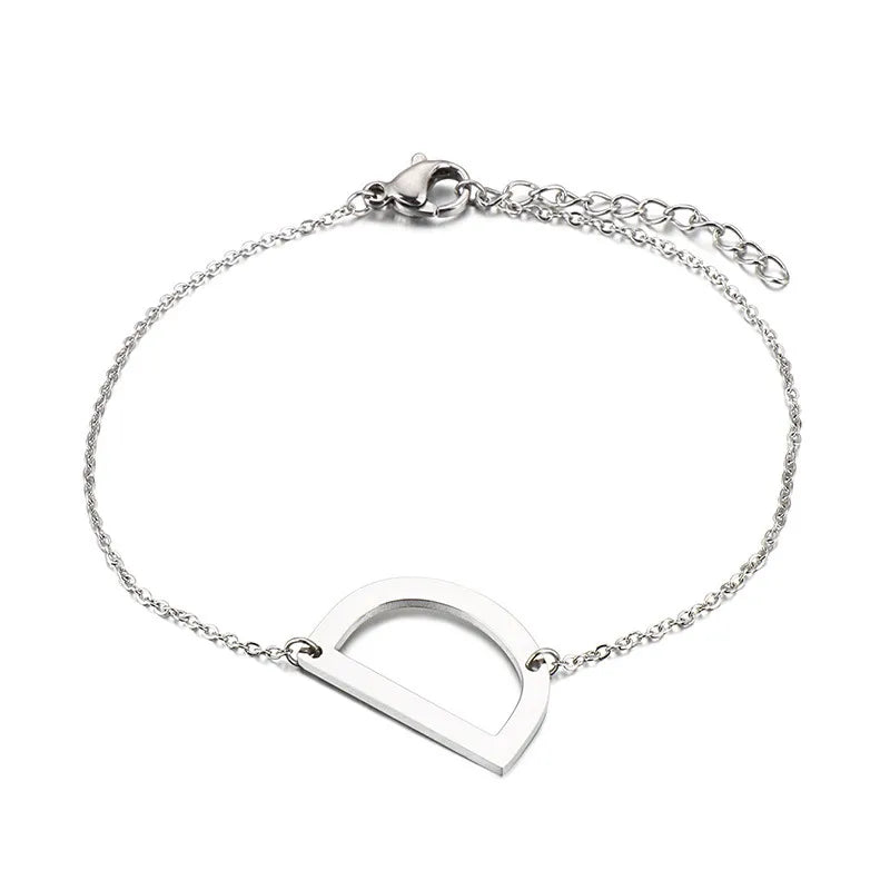 Simple Style Letter 304 Stainless Steel 18K Gold Plated Bracelets In Bulk
