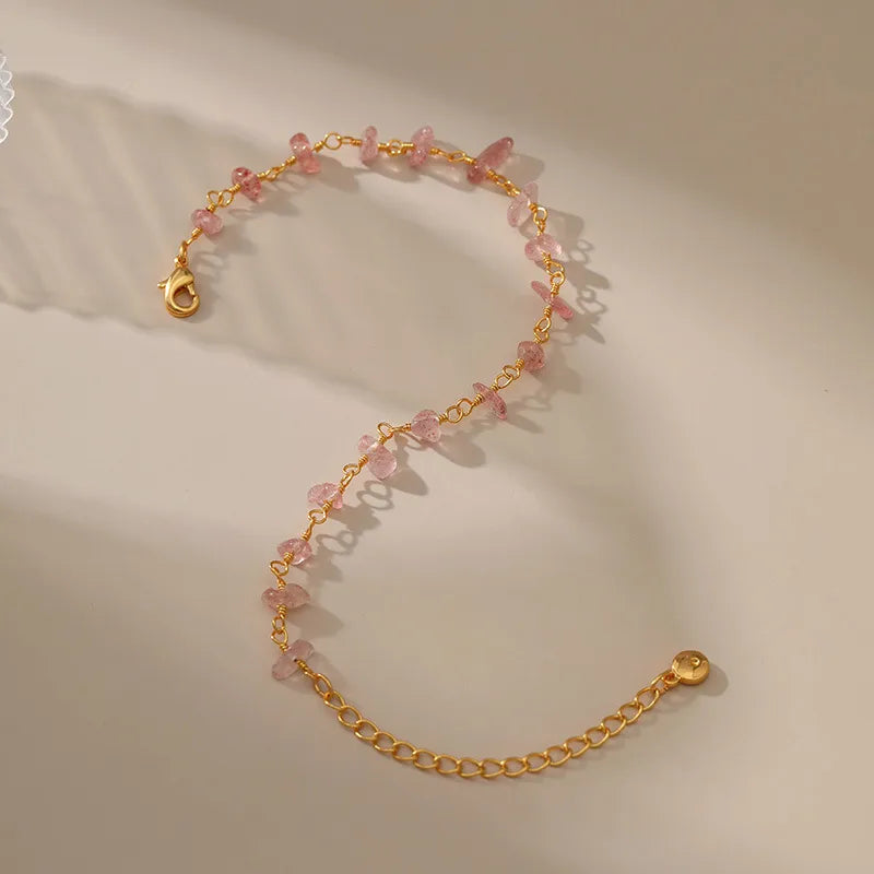 ig style sweet geometric gravel copper plating 18k gold plated bracelets