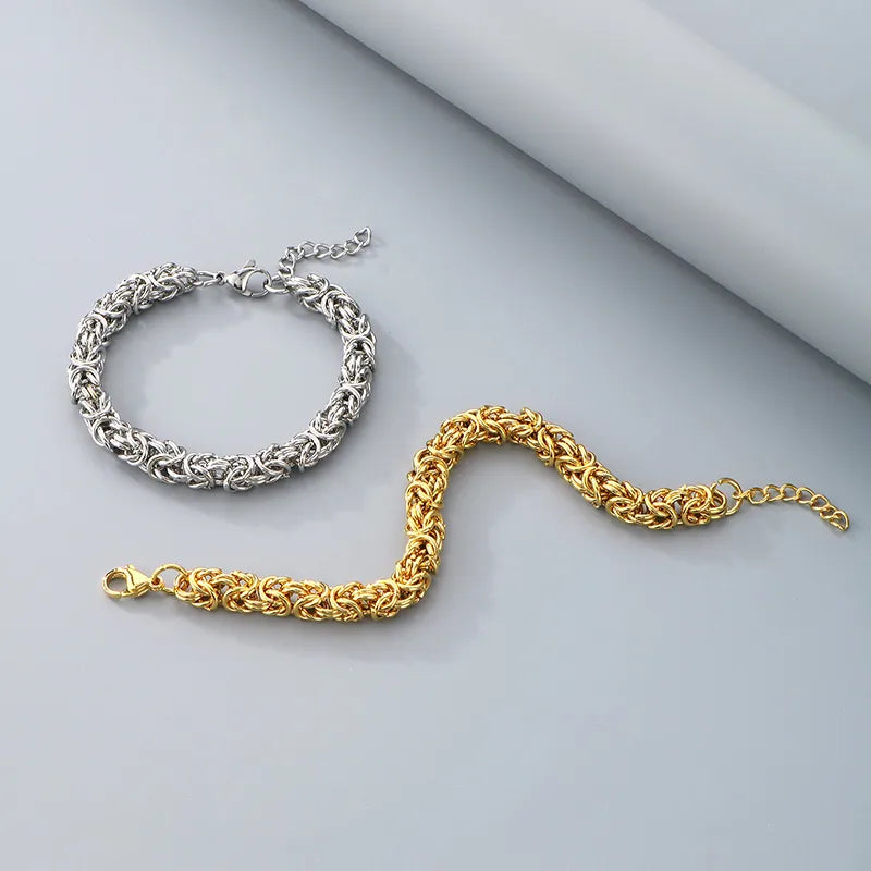 Simple Style Geometric 304 Stainless Steel 18K Gold Plated  Bracelets In Bulk
