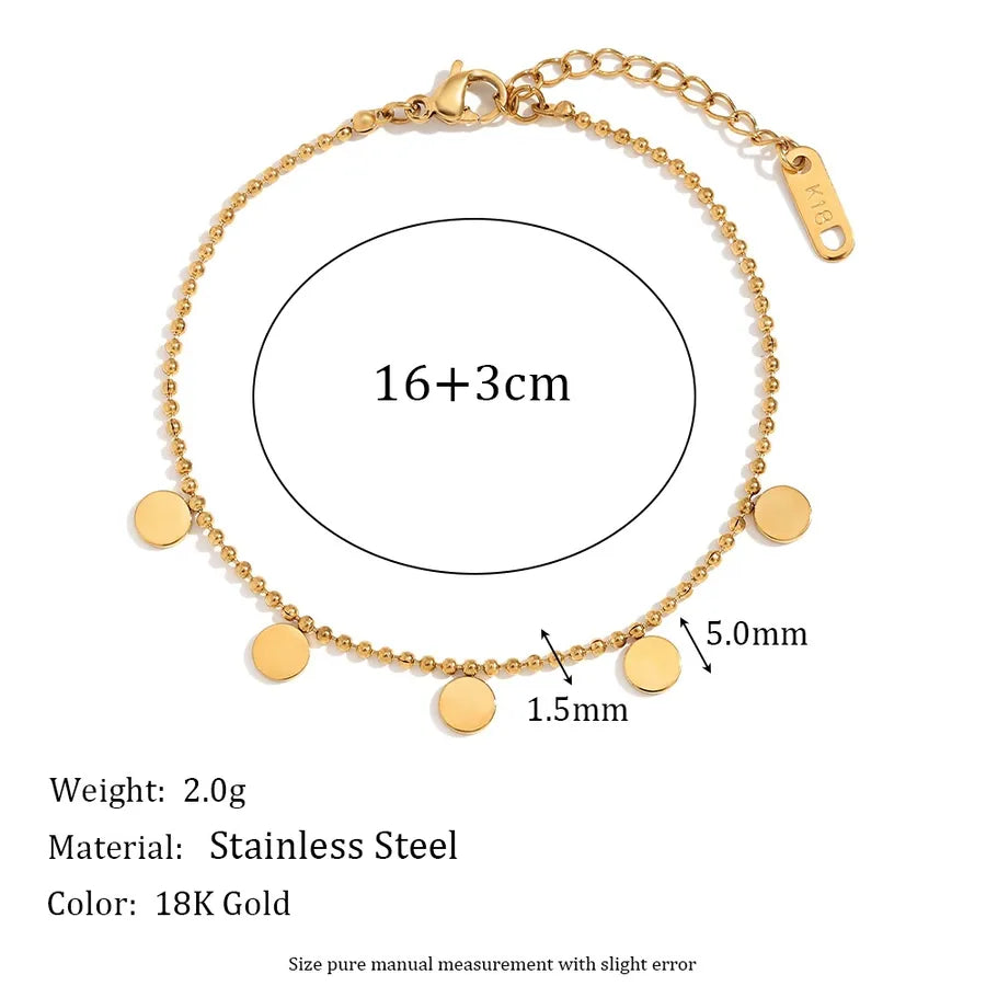 Simple Style Geometric 304 Stainless Steel 18K Gold Plated Bracelets In Bulk