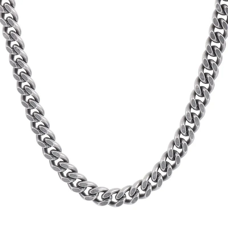 Wholesale Jewelry Hip-Hop Punk Solid Color 304 Stainless Steel Necklace