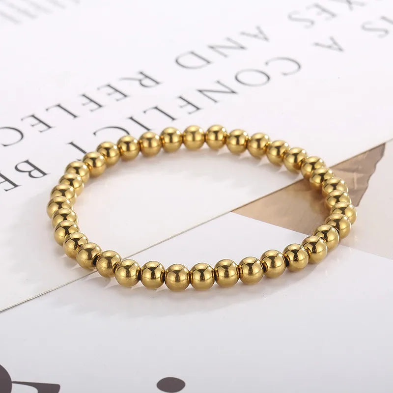 Casual Simple Style Geometric Stainless Steel 18K Gold Plated Bracelets In Bulk