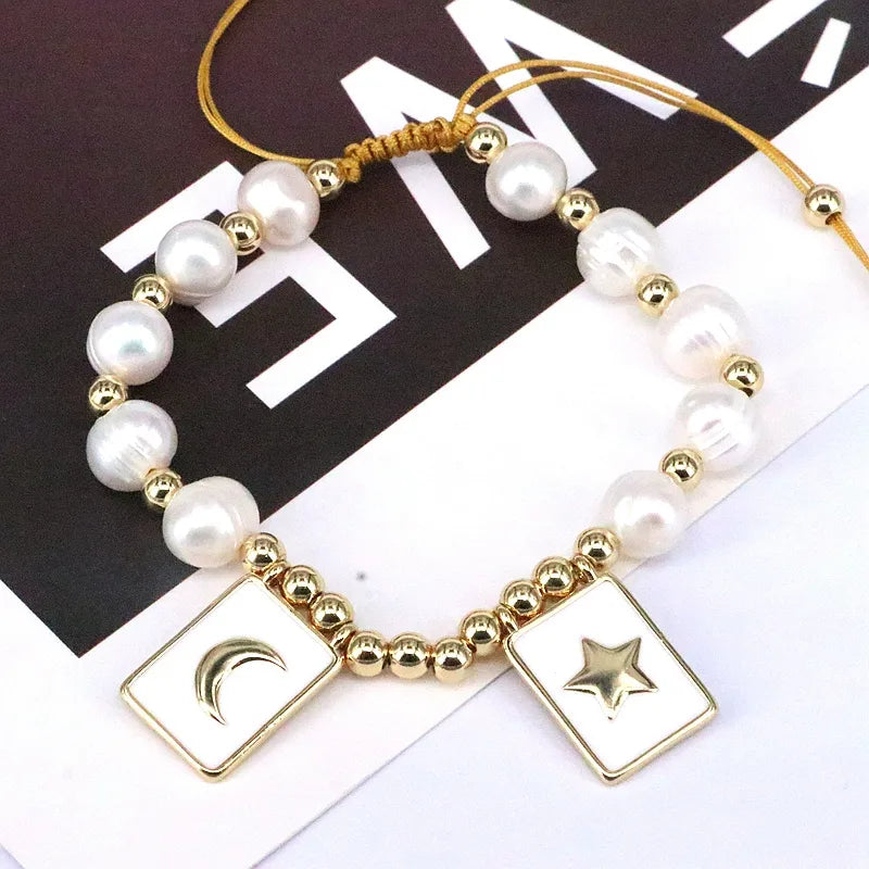 elegant cross star copper 18k gold plated bracelets in bulk