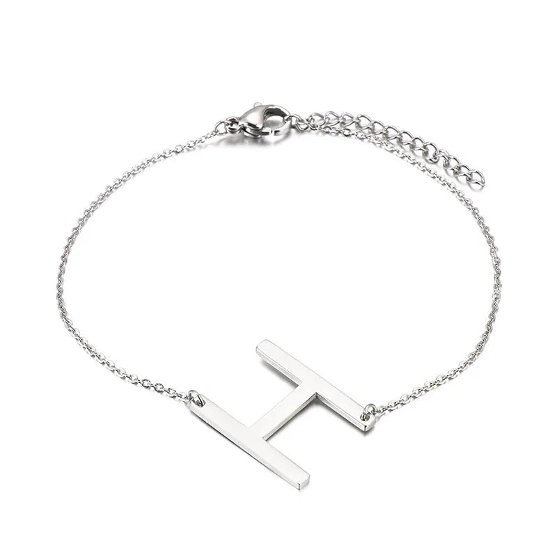 Simple Style Letter 304 Stainless Steel 18K Gold Plated Bracelets In Bulk