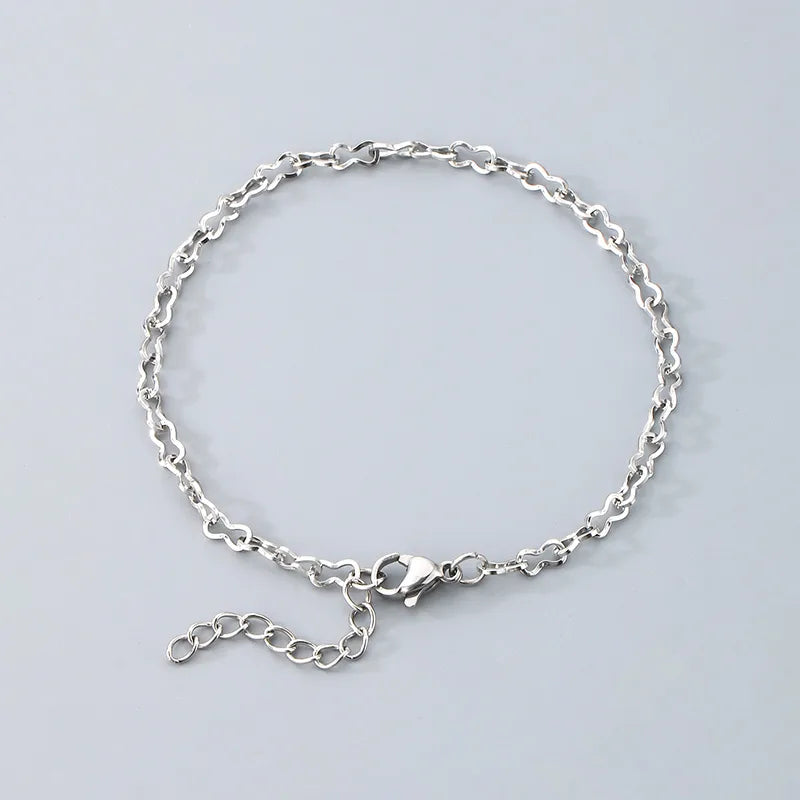 Simple Style Infinity 304 Stainless Steel 18K Gold Plated  Bracelets In Bulk