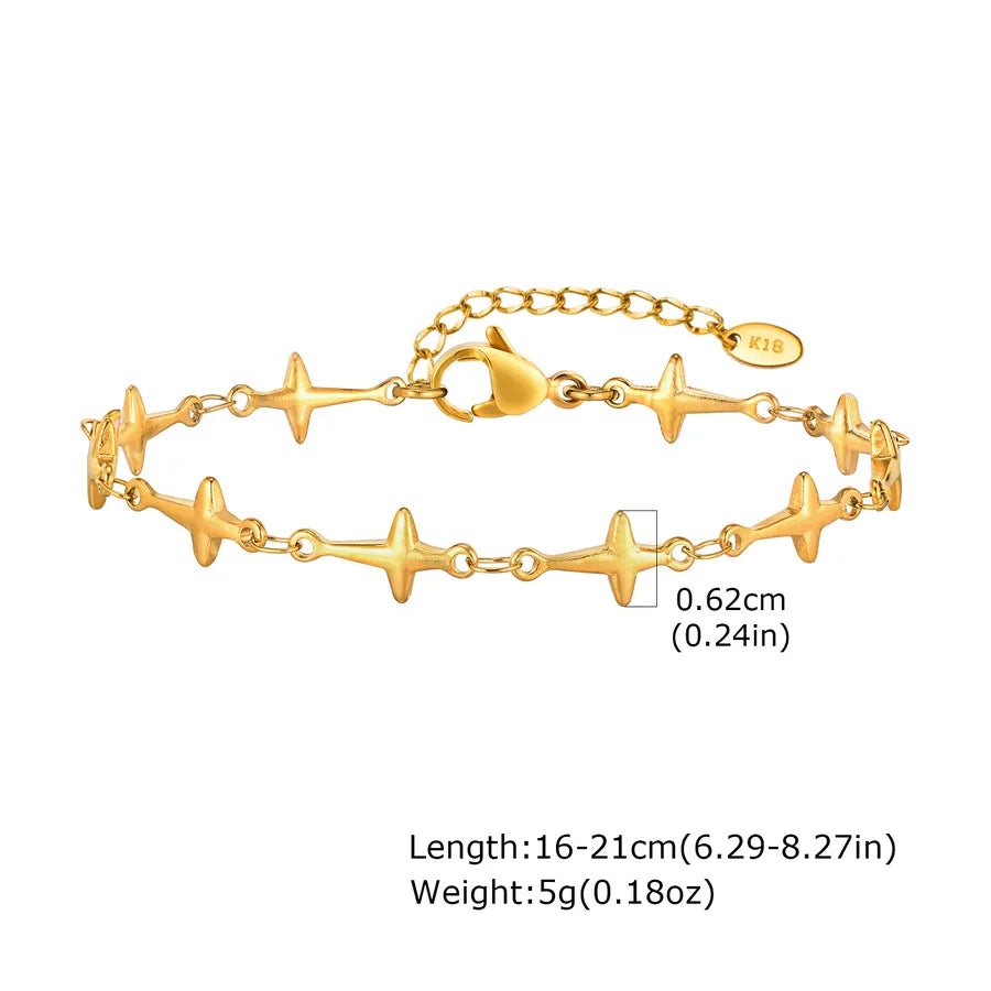 IG Style Star 201 Stainless Steel 18K Gold Plated Bracelets In Bulk