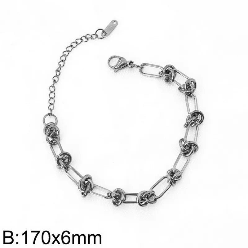 Basic Solid Color Titanium Steel 18K Gold Plated Bracelets In Bulk