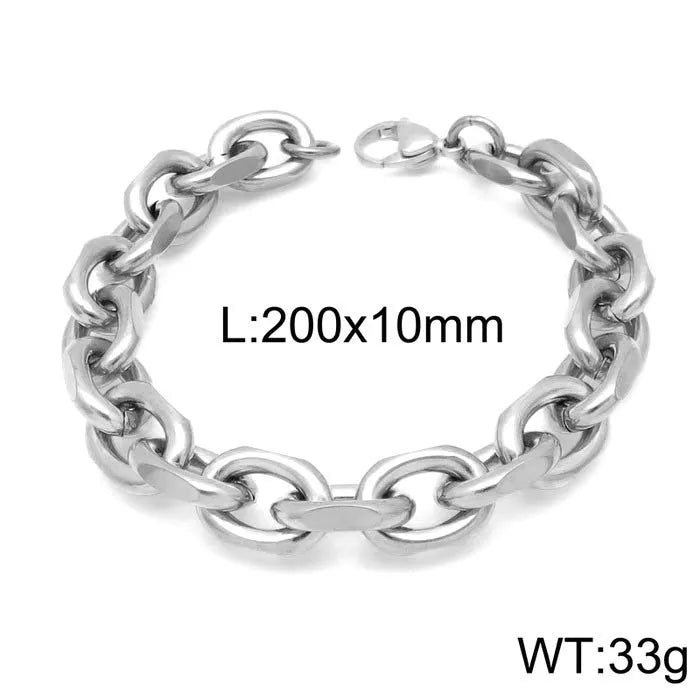 Fashion Geometric Stainless Steel 18K Gold Plated Bracelets In Bulk