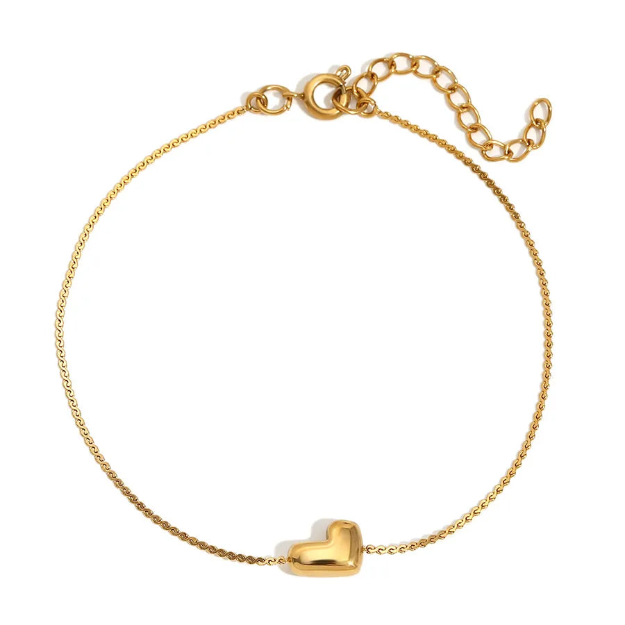 Simple Style Letter 304 Stainless Steel 18K Gold Plated  Bracelets In Bulk