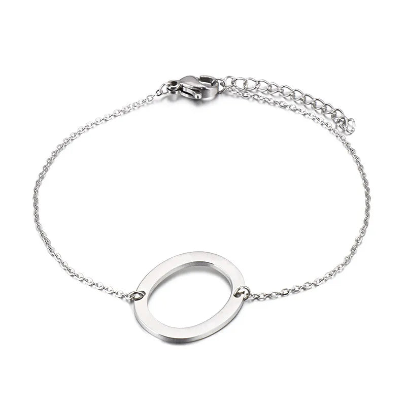 Simple Style Letter 304 Stainless Steel 18K Gold Plated Bracelets In Bulk