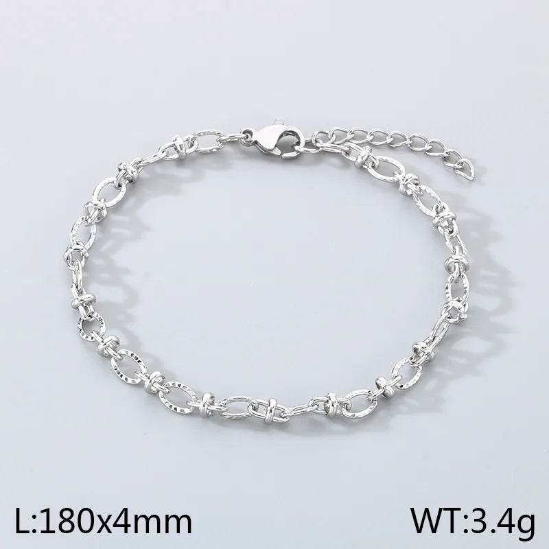 Simple Style Geometric 304 Stainless Steel 18K Gold Plated  Bracelets In Bulk