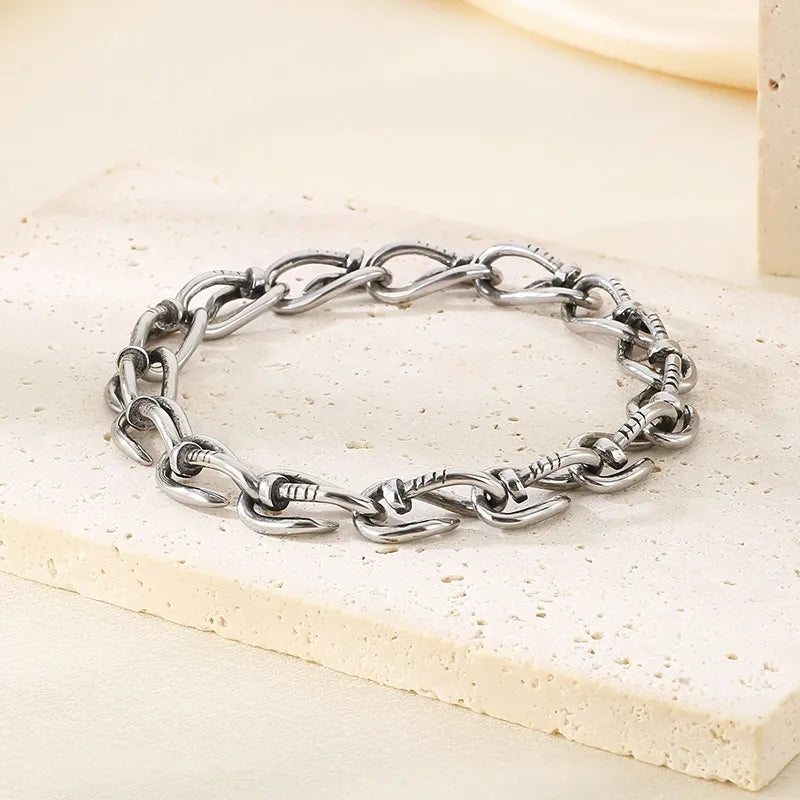 Vintage Style Geometric 304 Stainless Steel 18K Gold Plated Bracelets In Bulk