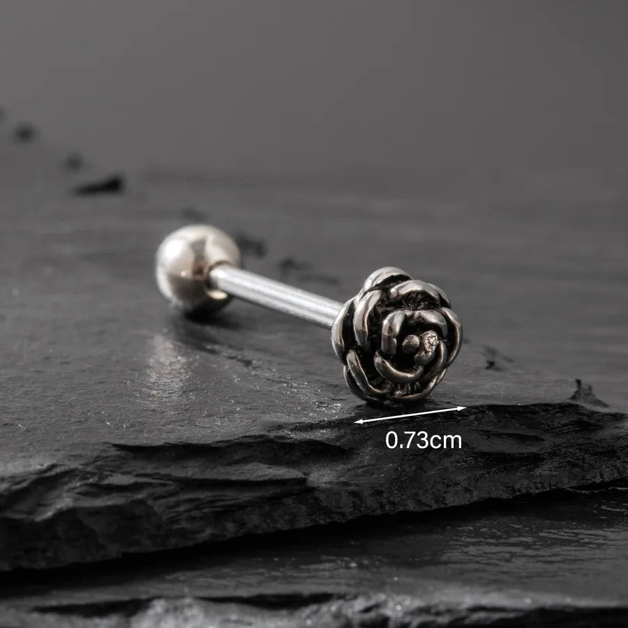 Tongue Rings Vintage Style Punk Star Flower Spider 316 Stainless Steel  Tongue Rings